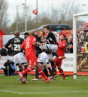 Tamworth V Bristol City Prints: Bristol City Goalkeeper Frank Fielding Clears Ball in FA Cup Match against Tamworth