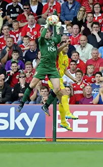Bristol City Goalkeeper Frank Fielding Saves High Ball vs MK Dons (September 2014)