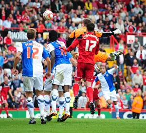 Bristol City V Blackburn Rovers Prints: Bristol City Goalkeeper Tom Heaton in Action Against Blackburn Rovers