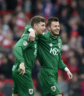 Bristol City V Walsall Prints: Bristol City Goalkeepers Frank Fielding and Dave Richards in Action at Ashton Gate Stadium