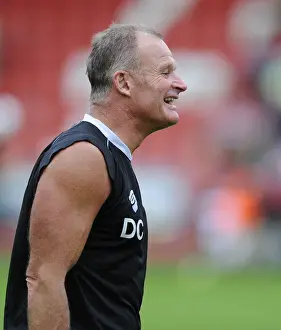 Whaddon Road Prints: Bristol City Goalkeeping Coach David Coles at Cheltenham Town's Whaddon Road During Pre-Season Friendly