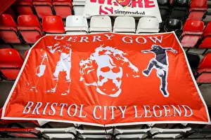 Bristol City V Blackburn Rovers Prints: Bristol City Honors Gerry Gow: A Sea of Memories in the Atyeo Stand during Bristol City vs