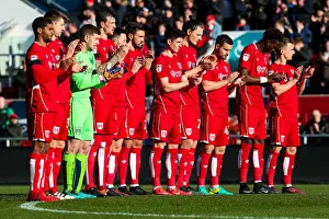 Bristol City V Cardiff City Prints: Bristol City Honors Graham Taylor: A Minute's Applause at Ashton Gate Stadium (Bristol City v Cardiff City)