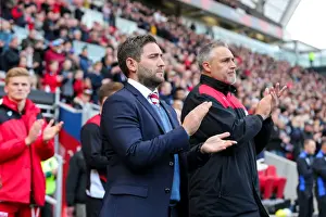 Bristol City V Blackburn Rovers Prints: Bristol City Honors Late Gerry Gow: Johnson and Pemberton Pay Tribute (Bristol City v Blackburn Rovers)