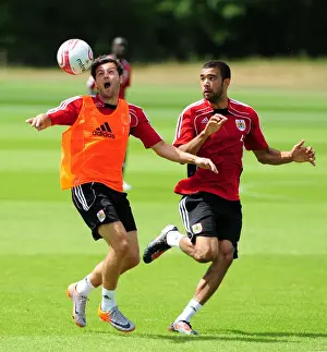 Pre-Season Training Prints: Bristol City: Intense Training Moment - Ivan Sproule vs. Liam Fontaine for the Ball