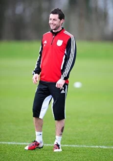 Training 12-1-12 Collection: Bristol City: Jamie McAllister in Focus during Training Session