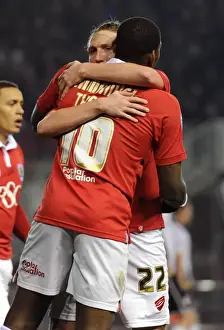 Bristol City: Jay Emmanuel-Thomas and Luke Ayling Celebrate Goal Against Port Vale
