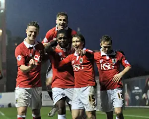 Bristol City V Yeovil Town Prints: Bristol City: Jay Emmanuel-Thomas's Goal Celebration vs. Yeovil Town (December 2014)