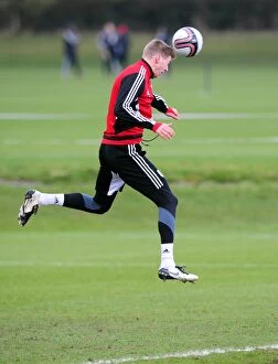 Images Dated 12th January 2012: Bristol City: Jon Stead in Intense Training Focus