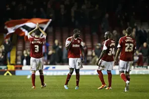 Gate Prints: Bristol City: Karleigh Osborne and Nyron Nosworthy Celebrate 5-0 Win Over Port Vale
