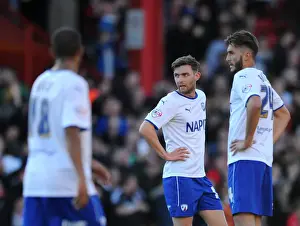Bristol City V Chesterfield Prints: Bristol City Leads 3-2: Jay O'Shea's Disappointed Expression at Ashton Gate