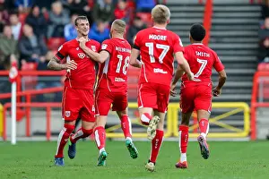 Bristol City Leads Blackburn Rovers: Aden Flint and Aaron Wilbraham Celebrate First Goal