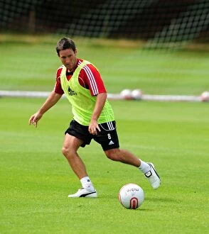 Images Dated 6th July 2010: Bristol City: Lee Johnson Leads Pre-Season Training
