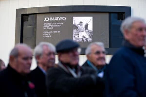 Images Dated 5th November 2016: Bristol City Legends Gather for John Atyeo's Statue Unveiling at Ashton Gate
