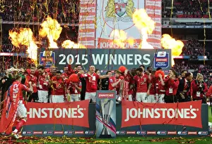 Bristol City Lift the JPT Trophy: Celebration at Wembley Stadium (Bristol City v Walsall)
