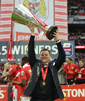 Bristol City Lift the JPT Trophy: Steve Cotterill Celebrates Victory over Walsall at Wembley Stadium
