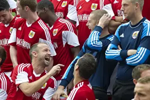 Framed Print : Bristol City: A Light-Hearted Moment at the Team Photo Shoot - Avon Gorge Hotel, Bristol