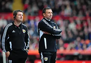 Bristol City V Barnsley Prints: Bristol City Manager Derek McInnes Leads Team Against Barnsley at Ashton Gate Stadium