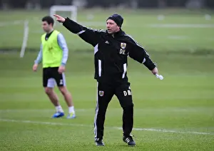 Framed Print : Bristol City Manager Derek McInnes Training at Memorial Stadium, January 2012