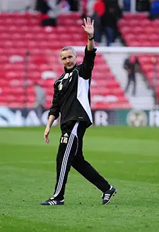 Bristol city Manager Kewith Millen clearly delighted afteer the final whistle