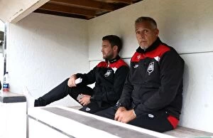 Images Dated 26th July 2016: Bristol City Manager Lee Johnson and Assistant Manager John Pemberton Prepare for Bath City
