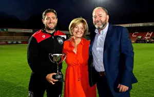 Bristol City Manager Lee Johnson and Cheltenham Town Manager Share a Moment with the Johnson Cup