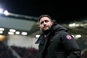 Bristol City V Brentford Prints: Bristol City Manager Lee Johnson Focuses Intently During Championship Match at Ashton Gate Stadium