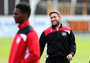 Friendly Prints: Bristol City Manager Lee Johnson Grins at Twerton Park Ahead of Preseason Friendly Against Bath City