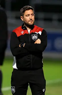 Friendly Prints: Bristol City Manager Lee Johnson Leads Team at Bath City Pre-Season Friendly, July 2016