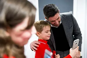 Bristol City Manager Lee Johnson and Mascot Share a Selfie at Ashton Gate during Bristol City vs Burton Albion Match