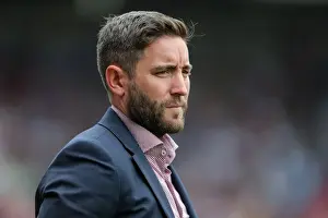 Bristol City V Aston Villa Prints: Bristol City Manager Lee Johnson Observes Aston Villa Match at Ashton Gate Stadium, 2016