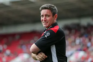 Bristol City V Portsmouth Prints: Bristol City Manager Lee Johnson Watches Pre-Season Friendly Against Portsmouth, 2016