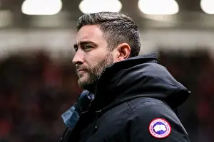 Bristol City V Brentford Prints: Bristol City Manager Lee Johnson Watching Intently During Bristol City vs Brentford Championship Match