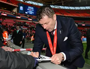 March Prints: Bristol City Manager Steve Cotterill Celebrates JPT Win with Fans at Wembley Stadium