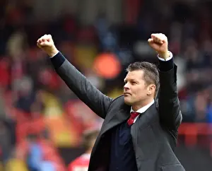 Bristol City V Walsall Prints: Bristol City Manager Steve Cotterill Celebrates Promotion-Securing Win Against Walsall