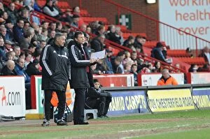 Images Dated 22nd February 2014: Bristol City Manager Steve Cotterill and Coach John Pemberton at Sheffield United Match
