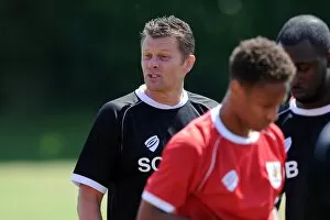 Images Dated 2nd July 2014: Bristol City Manager Steve Cotterill Leading Training Session, July 2014