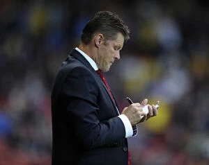 Images Dated 12th August 2014: Bristol City Manager Steve Cotterill Planning for Oxford United Clash at Ashton Gate
