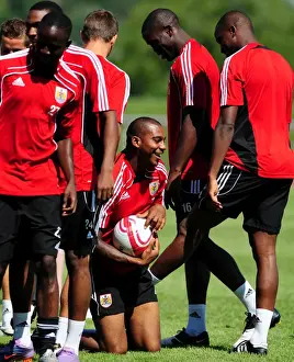Pre Season Tour Sweden Prints: Bristol City: Marvin Elliott Cracks a Smile Amidst Training Camaraderie