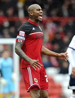 Bristol City V Bolton Wanderers Prints: Bristol City: Marvin Elliott Rallies Team During Npower Championship Match Against Bolton Wanderers