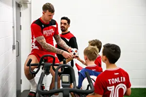 Bristol City Mascots in the Dressing Room: Pre-Match Moment