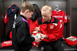Bristol City: Mascots and Players Unite in the Dressing Room