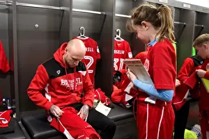Bristol City: Mascots and Players Unite in the Dressing Room - 2017 (Bristol City vs)