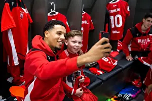 Bristol City Mascots and Players Unite in the Dressing Room - Sky Bet EFL Championship Match