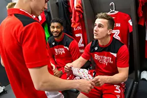 Bristol City Mascots Visit Dressing Room: Bristol City vs Birmingham City, Sky Bet Championship (07-05-2017, Ashton Gate Stadium)