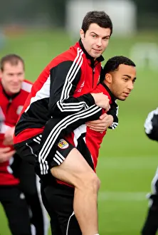 Bristol City: Maynard and Foster in Deep Focus during Training Session