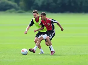 Pre-season Training Prints: Bristol City: McAllister vs. Reid - A Battle for the Ball during Pre-season Training
