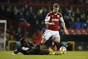 Gate Prints: Bristol City Midfielder Wade Elliott Tackles in Sky Bet League One Match Against Port Vale