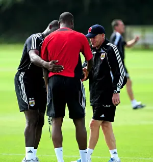 Bristol City New signing Kalifa Cisse meets Bristol City Manager, Steve Coppell