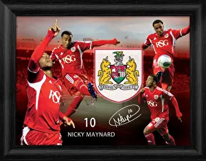 Special Edition Prints: Bristol City Nicky Maynard Framed Player Montage Print